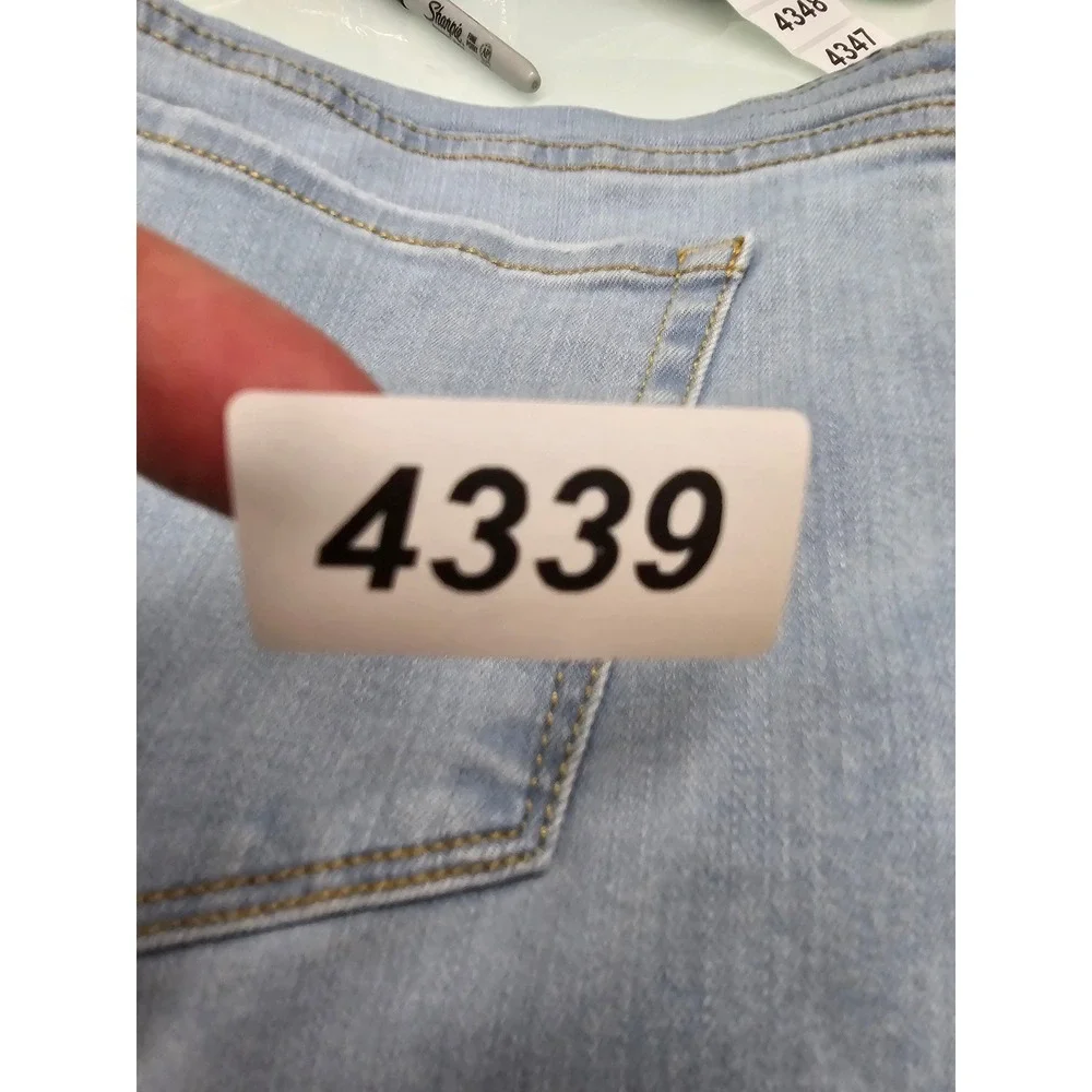 Isabel Maternity Womens Skinny Jeans Light Blue Cotton Blend Casual Size 16